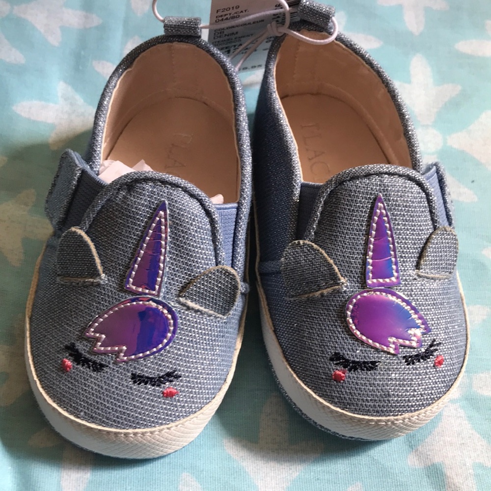 Denim unicorn shoes